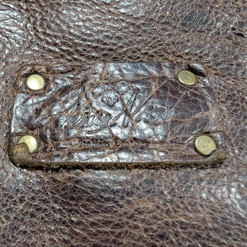 Patricia Nash Benvenuto Tote In Brown Distressed Italian Leather - Picture 16 of 16
